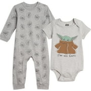 Star Wars The Mandalorian The Child Newborn Baby Boys Snap Coverall and Bodysuit Newborn to Toddler